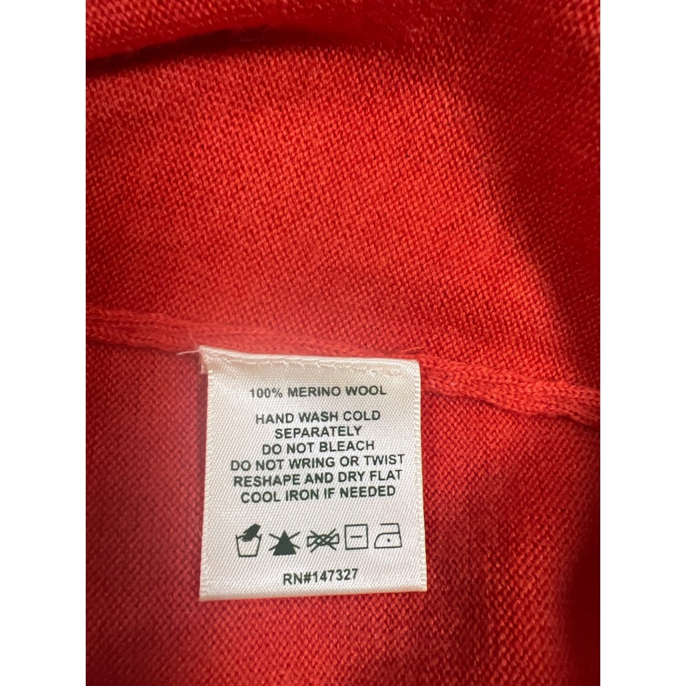 Alister MacKenzie Mens Orange 100% Merino Wool V-Neck Golf Sweater Vest Large - Picture 5 of 7